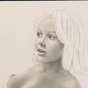 Alain Aslan Gourdon dit Aslan - preparatory drawing for "Lui" magazine