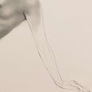 Alain Aslan Gourdon dit Aslan - voorbereidende tekening voor tijdschrift "Lui"