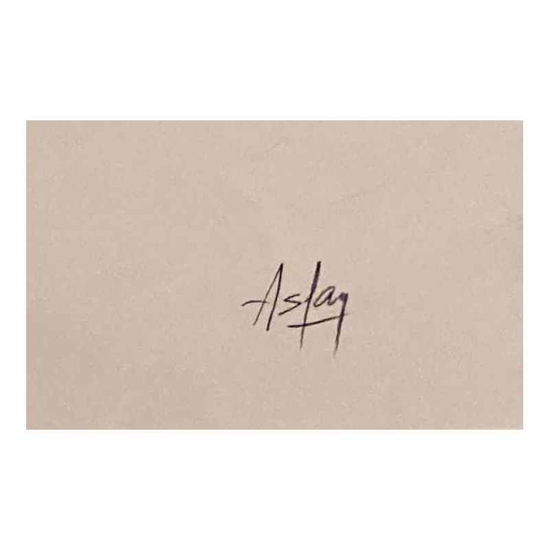 Alain Aslan Gourdon dit Aslan - voorbereidende tekening voor tijdschrift "Lui"