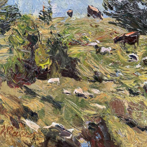 Georg MACCO (1863-1933) Berglandschap met koeien hsp 33x44 cm