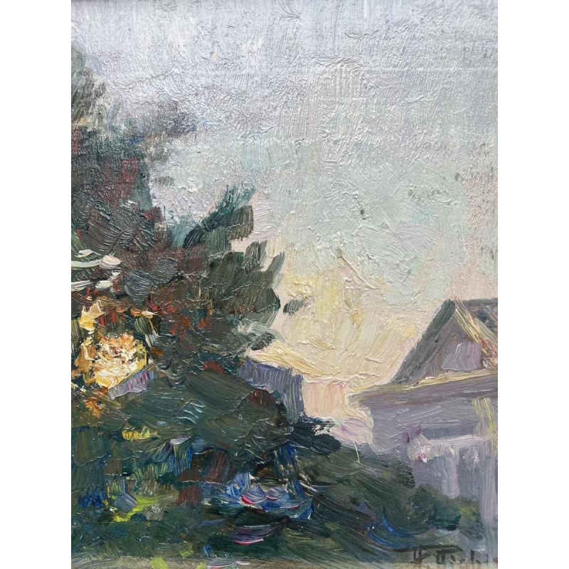 Herman RICHIR (1866-1942): huile sur toile marouflée