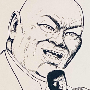 Felicisimo Coria 'Bob Morane' tekening in Oost-Indische inkt op papier, 2017