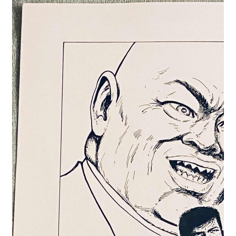 Felicisimo Coria 'Bob Morane' dessin à l'encre de Chine sur carton , 2017