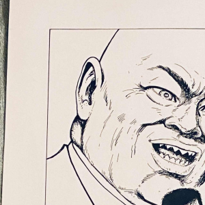 Felicisimo Coria 'Bob Morane' tekening in Oost-Indische inkt op papier, 2017