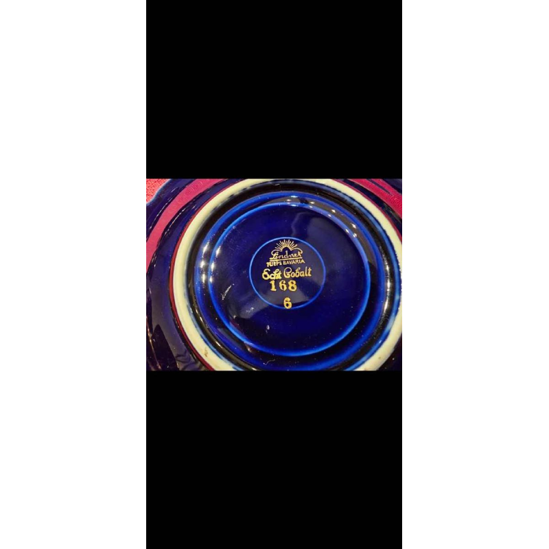 Linder Kueps Bavaria, 8 tasses et sous tasses en porcelaine 1960.