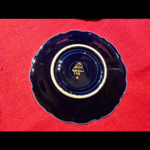 Linder Kueps Bavaria, 8 porcelain cups and saucers 1960.