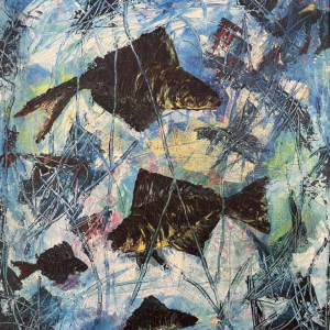 Frédéric Ngoie MUVUMA (1938-): Pyranah hst 45x35 cm