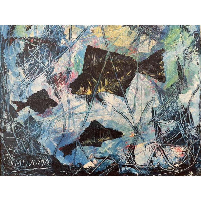 Frédéric Ngoie MUVUMA (1938-): Pyranah hst 45x35 cm