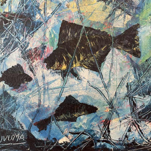 Frédéric Ngoie MUVUMA (1938-): Pyranah hst 45x35 cm