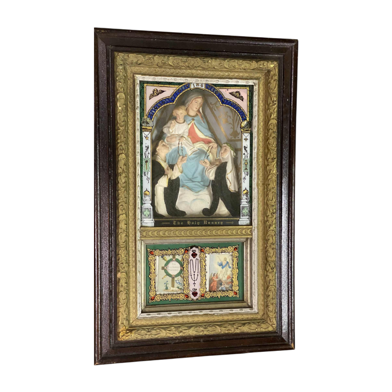 Boîte reliquaire de la Vierge Marie - Mystères du rosaire sacré - 1912
