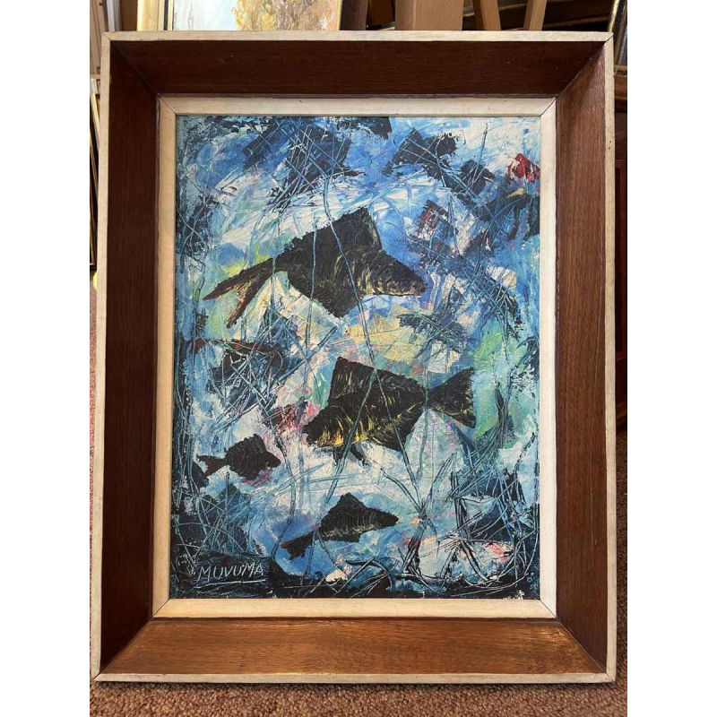 Frédéric Ngoie MUVUMA (1938-): Pyranah hst 45x35 cm