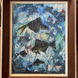 Frédéric Ngoie MUVUMA (1938-): Pyranah hst 45x35 cm