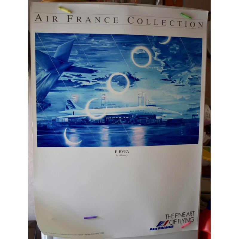10 affiches de la collection 'Air France' de 1988 "The Fine Art of FLying".