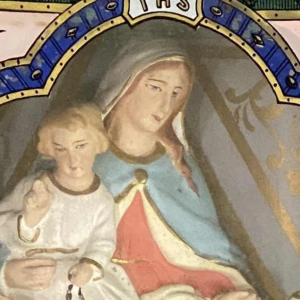 Boîte reliquaire de la Vierge Marie - Mystères du rosaire sacré - 1912