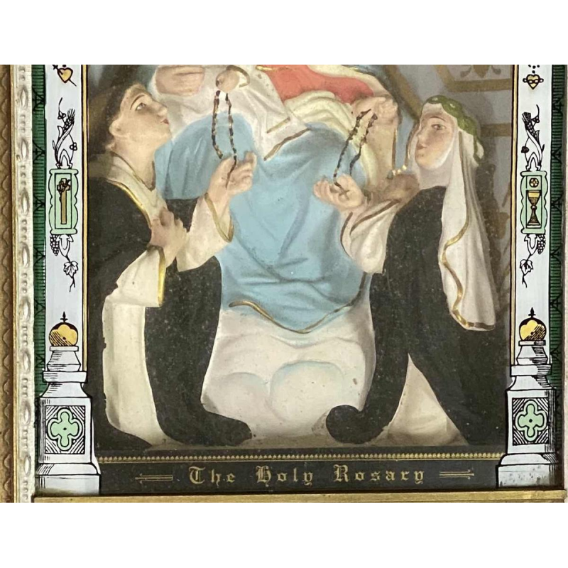 Boîte reliquaire de la Vierge Marie - Mystères du rosaire sacré - 1912