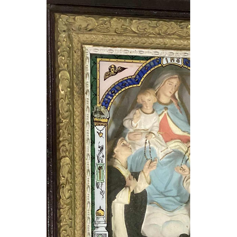 Boîte reliquaire de la Vierge Marie - Mystères du rosaire sacré - 1912
