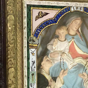 Boîte reliquaire de la Vierge Marie - Mystères du rosaire sacré - 1912