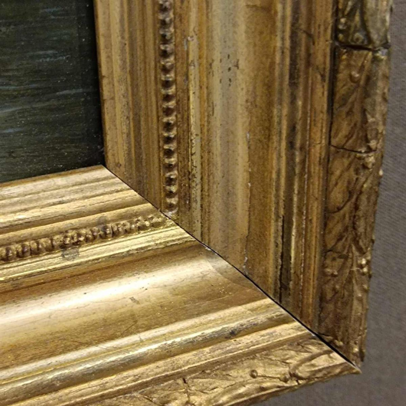 David Ortlieb, Landscape painting on wood, 1860, Colmar school