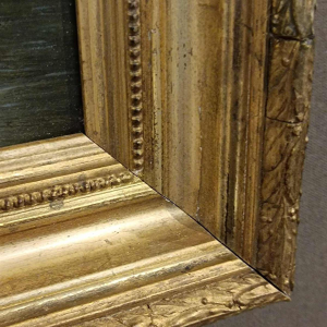 David Ortlieb, tableau paysage sur bois de 1860, école de Colmar