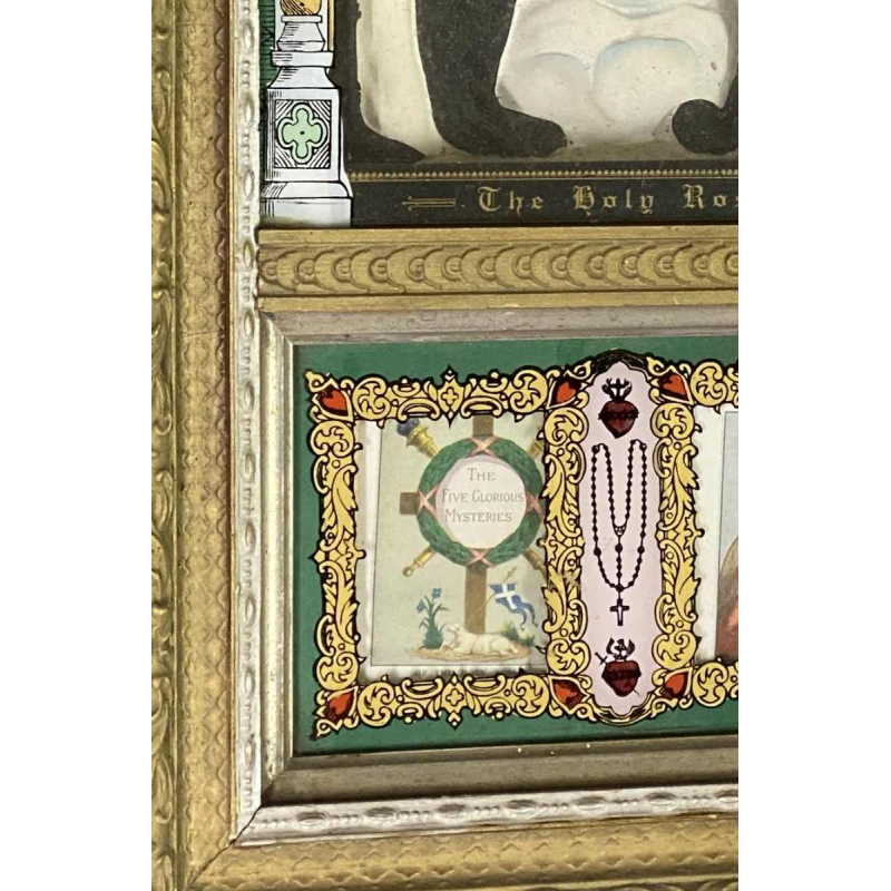 Boîte reliquaire de la Vierge Marie - Mystères du rosaire sacré - 1912