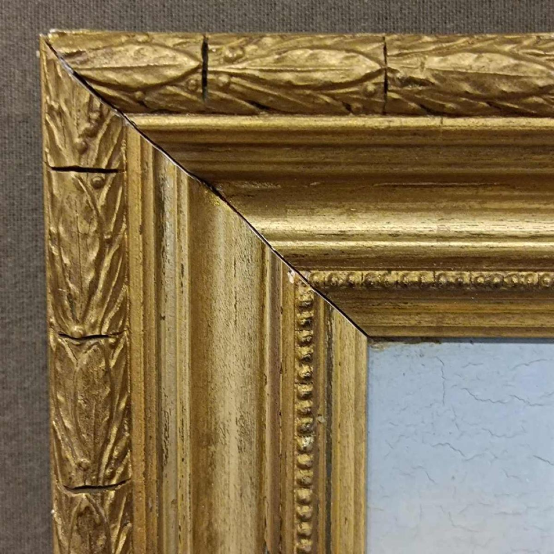 David Ortlieb, Landschapschilderij op hout uit 1860, Colmar school