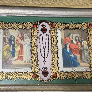 Boîte reliquaire de la Vierge Marie - Mystères du rosaire sacré - 1912