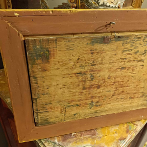 David Ortlieb, tableau paysage sur bois de 1860, école de Colmar