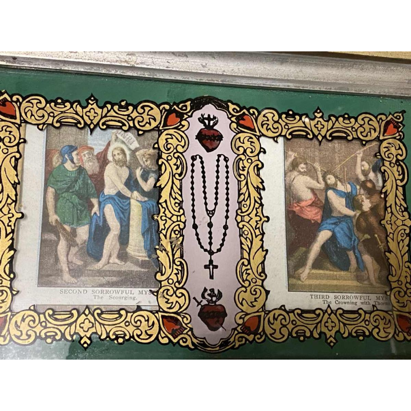 Boîte reliquaire de la Vierge Marie - Mystères du rosaire sacré - 1912