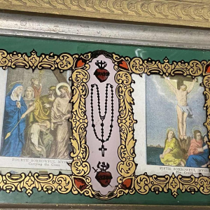 Boîte reliquaire de la Vierge Marie - Mystères du rosaire sacré - 1912