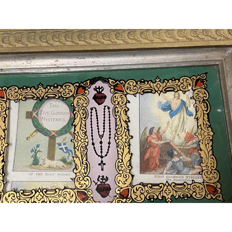 Boîte reliquaire de la Vierge Marie - Mystères du rosaire sacré - 1912