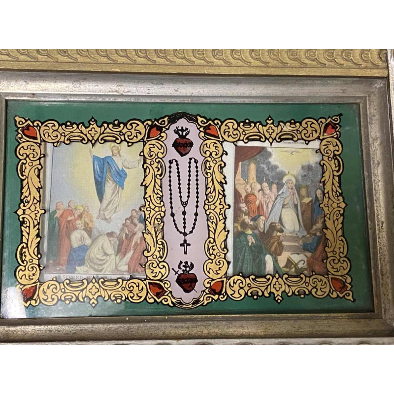 Boîte reliquaire de la Vierge Marie - Mystères du rosaire sacré - 1912