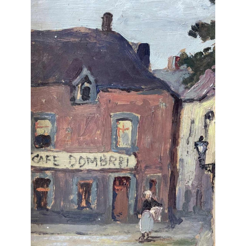 Albert DANDOY (1885-1977) : « Le café Dombret à Namur » peinture