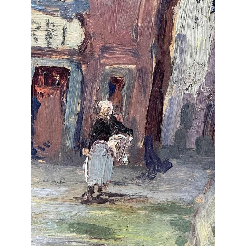 Albert DANDOY (1885-1977) : « Le café Dombret à Namur » peinture