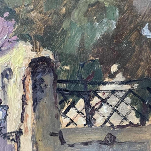 Albert DANDOY (1885-1977) : « Le café Dombret à Namur » peinture