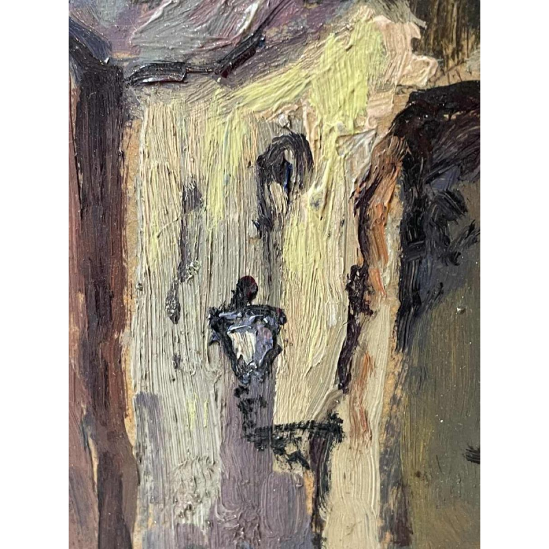 Albert DANDOY (1885-1977) : « Le café Dombret à Namur » peinture