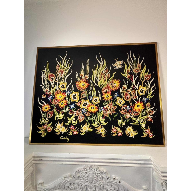 O. Caly, tapisserie "Soir de rêve" Atelier d'Art Contemporain La Lice, ca 1960-1970