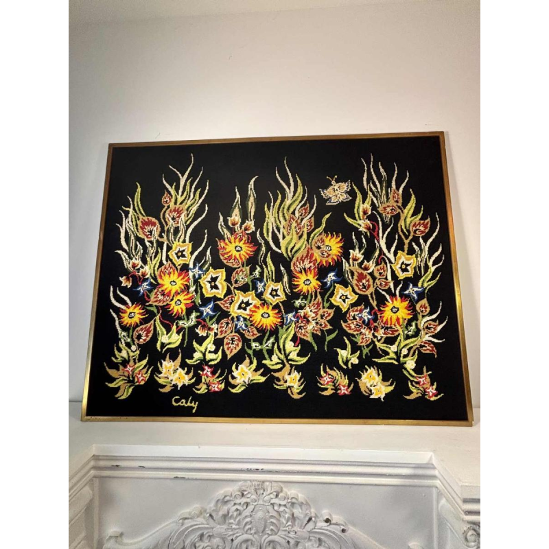 O. Caly, tapisserie "Soir de rêve" Atelier d'Art Contemporain La Lice, ca 1960-1970