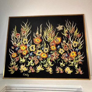 O. Caly, tapestry "Soir de rêve" Atelier d'Art Contemporain La Lice, ca 1960-1970