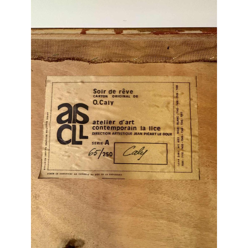 O. Caly, tapisserie "Soir de rêve" Atelier d'Art Contemporain La Lice, ca 1960-1970