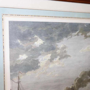 Aquarel ets "Le Port de Rochefort" Le Bas - Cochin fils - Vernet 1767
