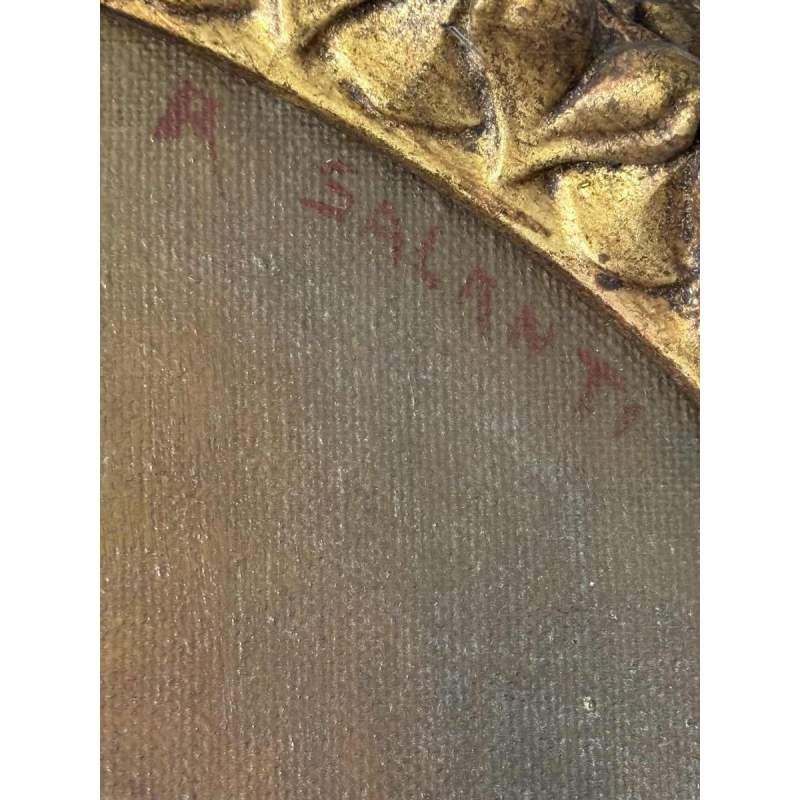 Piero Galanti 'Nature morte - fruits et fleurs' paire d'huiles sur toile ovales, 20ème siècle