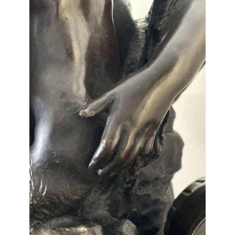 Bronze group representing a young woman and her two children, after Clodion, 19th century