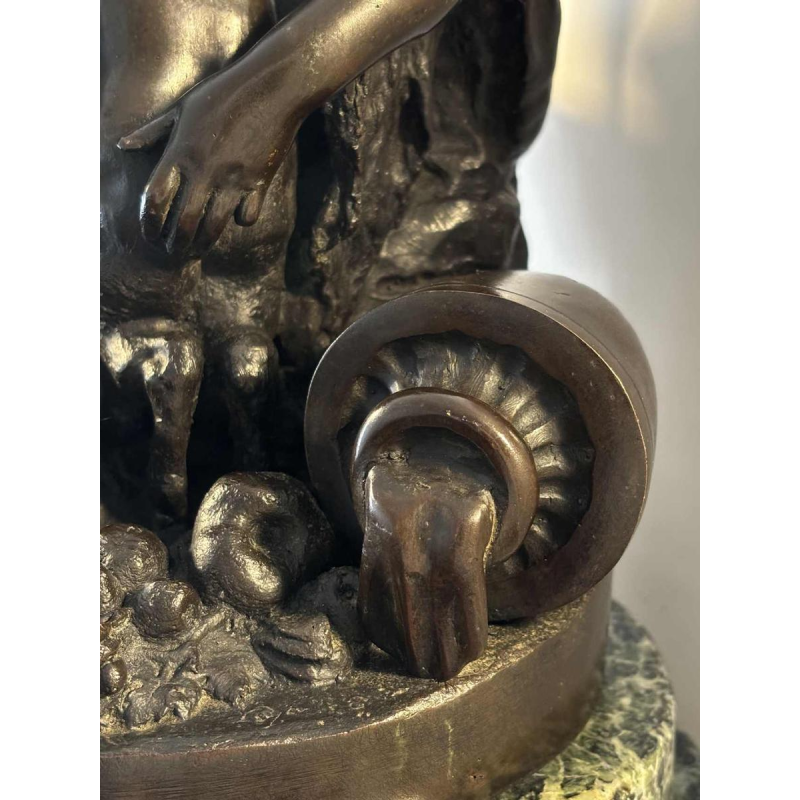 Groupe en bronze représentant une faunesse et ses deux enfants, d'après Clodion, 19e siècle