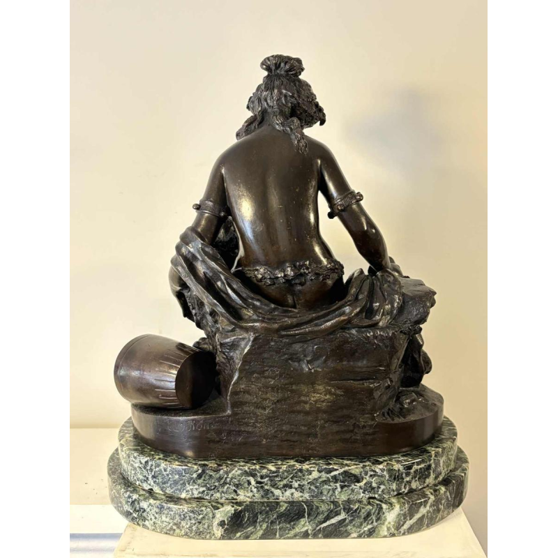 Groupe en bronze représentant une faunesse et ses deux enfants, d'après Clodion, 19e siècle