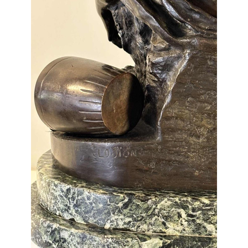 Groupe en bronze représentant une faunesse et ses deux enfants, d'après Clodion, 19e siècle