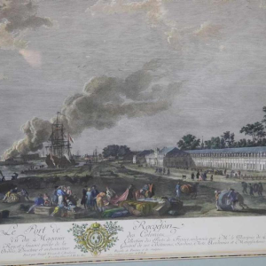 Aquarel ets "Le Port de Rochefort" Le Bas - Cochin fils - Vernet 1767