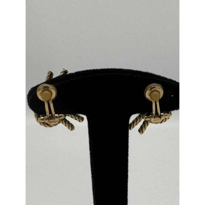 Hermès by Georges Lenfant 'Noeud marin' model, 18 K yellow gold clip earrings