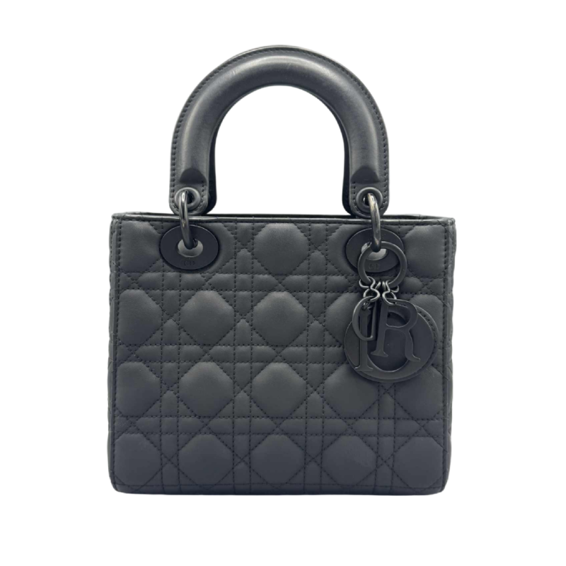 Christian Dior, sac Lady Dior Small, cuir d'agneau noir