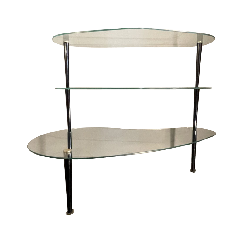EDOARDO PAOLI, Table Basse / Pre´sentoir Magasin à 3 étagères, 1950s