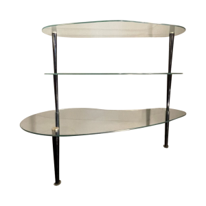 EDOARDO PAOLI, salontafel met 3 planken / winkeldisplay, 1950s